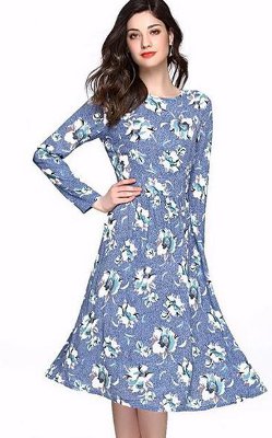 Is a blue floral dress too summery for an October wedding?