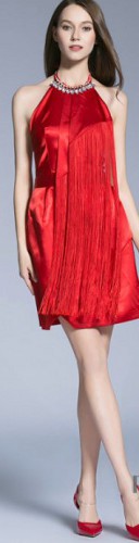 Can I wear a satin halter style dress to a July wedding?