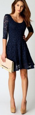 Can I wear nude color pumps with a navy blue dress to a March wedding?