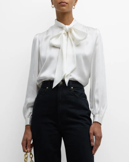 Do black pants and a white blouse with a bow look professional ...