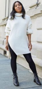 Is it chic to wear black tights with white clothes?