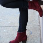 Can I wear black or burgundy tights with burgundy booties