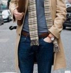 Which colors of a knit hat & scarf would go well with a camel coat for men?