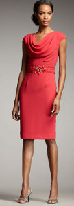 What accessory colors work with a coral dress?