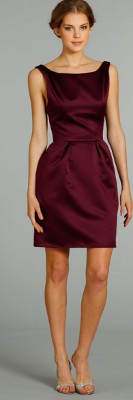 maroon dress with beige shoes