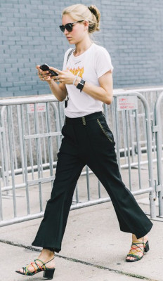 What style shoes go with flared pants?