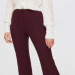 What style tops work with cropped flared pants?