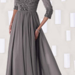 How can I accessorize a gray gown for a formal event?