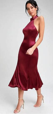 Can I wear a satin halter style dress to a July wedding?