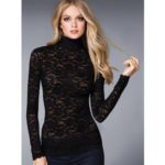How can I wear a lacey turtleneck style top?