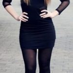 Will black tights & black heels go with a black dress?