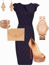 colours that go with navy blue dress