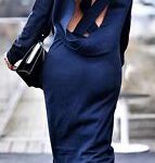 Can you wear black high heels with a navy knee length-dress?