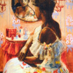 What kind of dress is the woman wearing in "The Dressing Table?