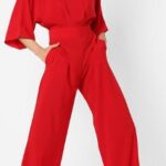 What color shoes can I wear with a red jumpsuit for Valentine's Day?