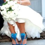 Can you wear colored shoes with a white wedding dress?