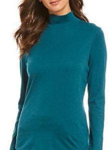 What should I wear with a teal blue skirt?