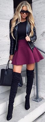 How can I wear leather thigh-high boots to a New Years' Eve Party?